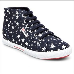 Women's Superga Canvas High Top Sneaker Sz 38 NWOT